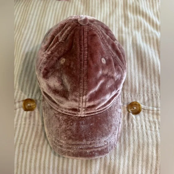 Madewell Velvet Pink Baseball Cap - Picture 1 of 4